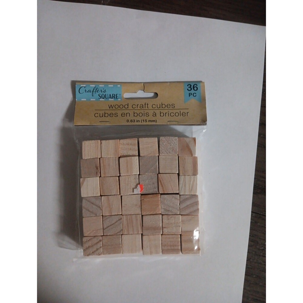 Wood Craft Cubes, 36-ct.